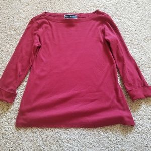 💚3/4 sleeve classic red top💚